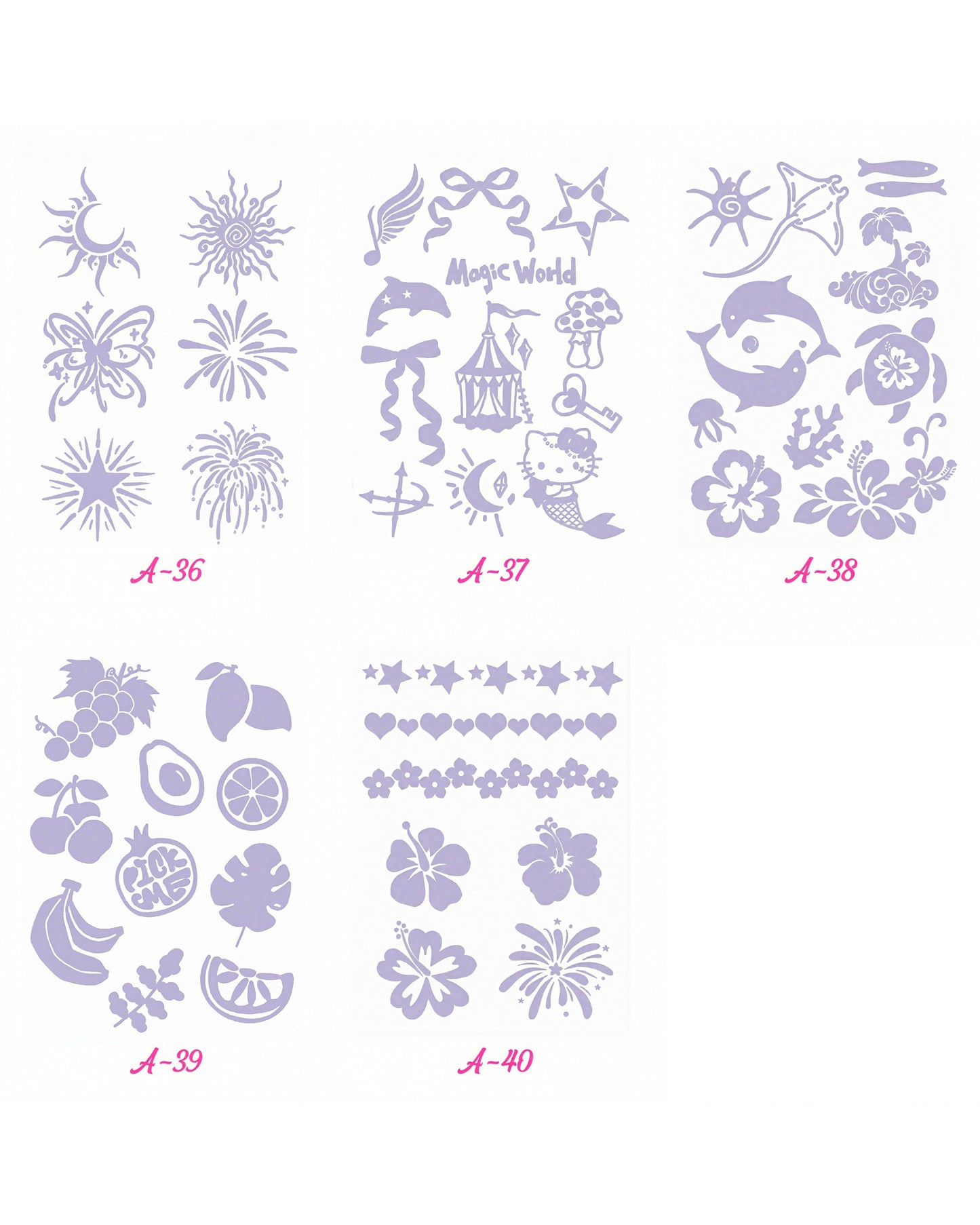 Glitter Tattoo Stickers