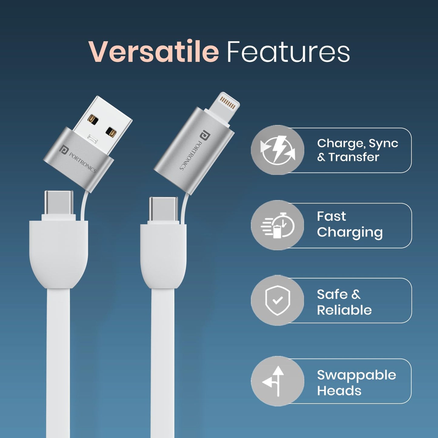 4 in 1 Cable Keychain