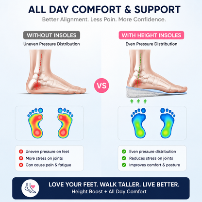 Adjustable Height Increase Insole Cushion