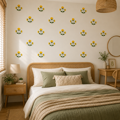 DIY Floral Wall Tile Stickers