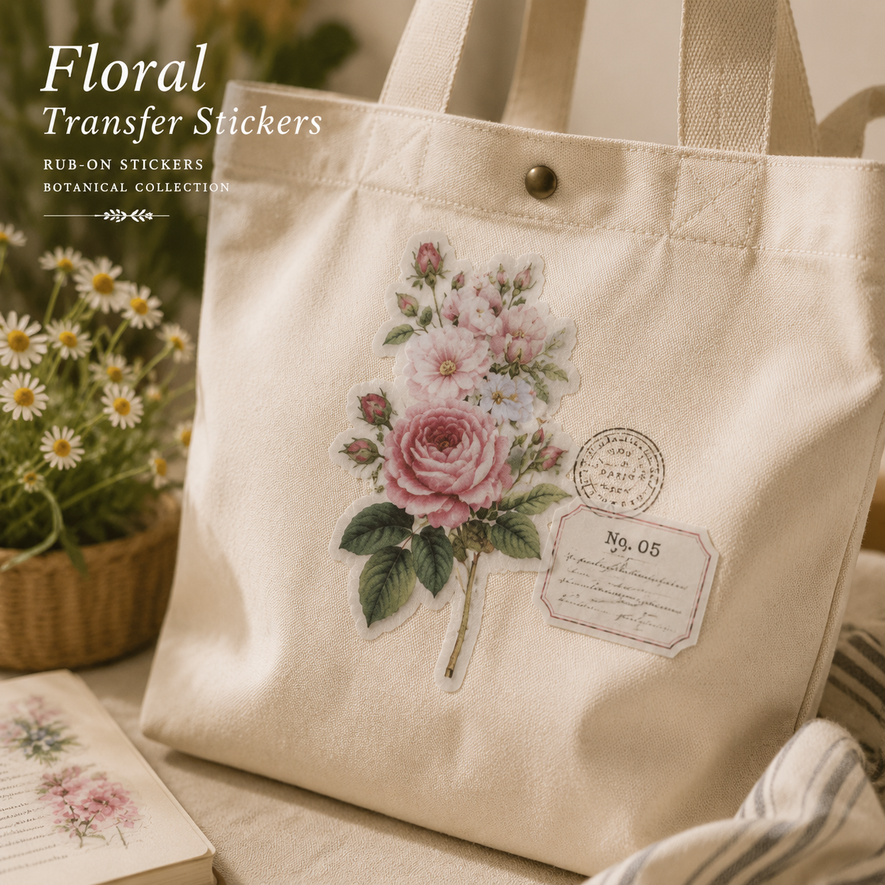 Floral Transfer Stickers