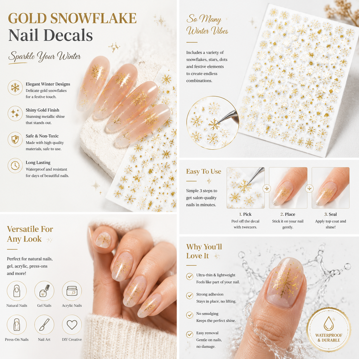 Festive Nail Art Stickers