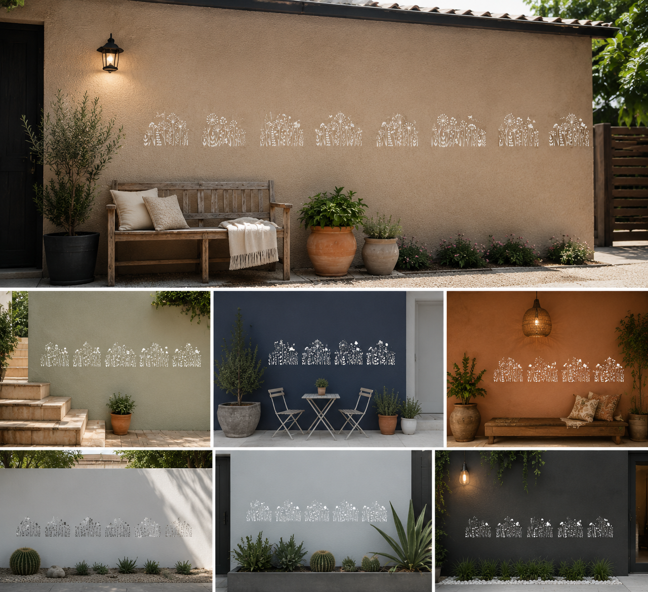 Re useable Beautiful Flower & Leaf Stencils Set