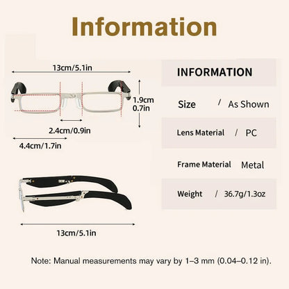 Foldable Anti-Blue Reading Glasses (With Free Case)