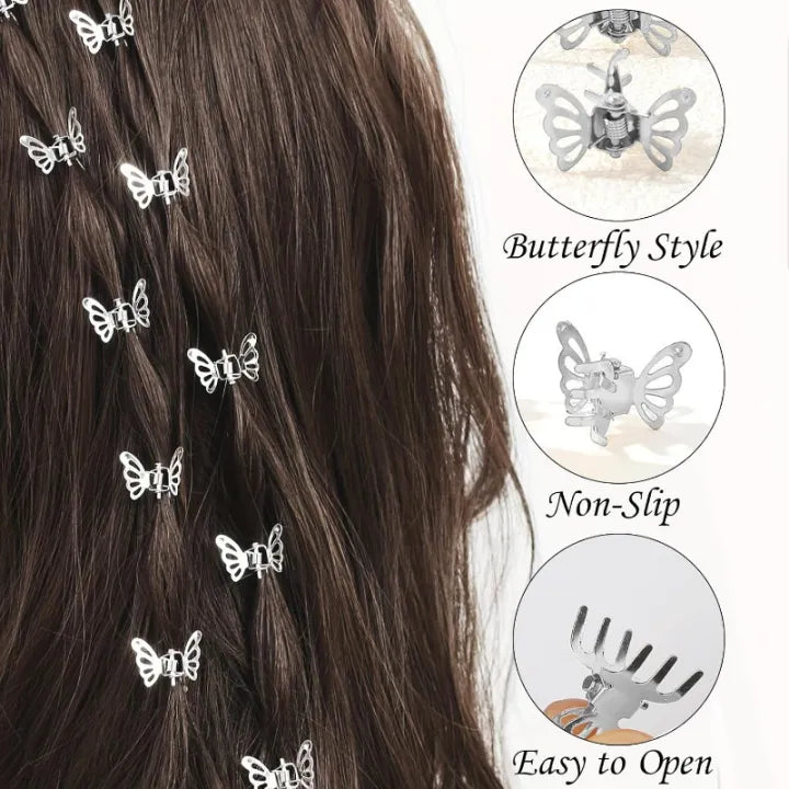 Vintage Sliver Butterfly Clip