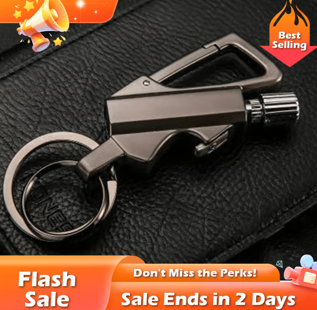 3 in 1 Permanent Match Infinity Lighter with Multitool Keychain Bottle ...
