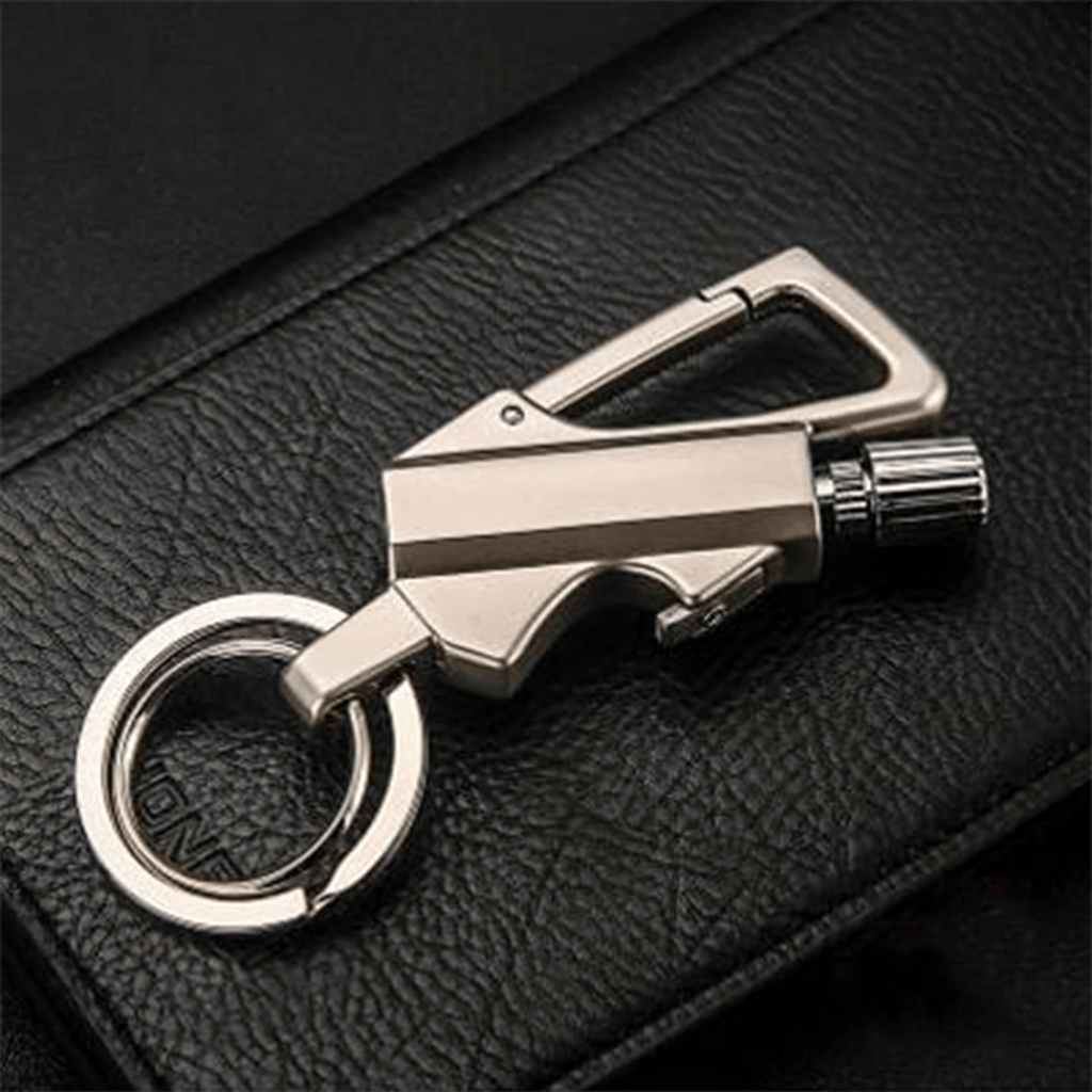 3 in 1 Permanent Match Infinity Lighter with Multitool Keychain Bottle