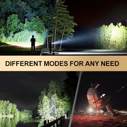 Multifunctional Mini Flashlight Keychain Made of Aluminum Alloy ( Lighter + 8 Light modes )